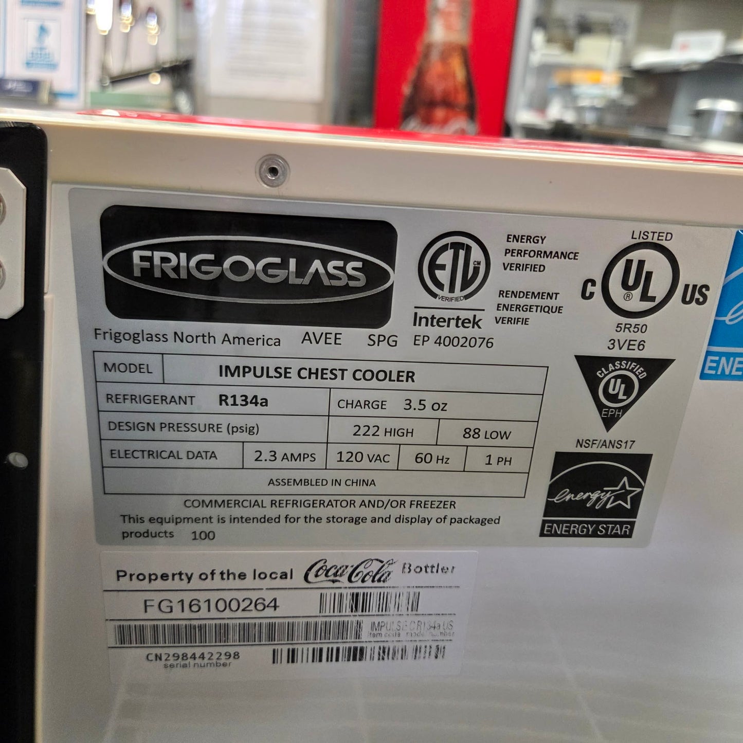 [USED] FrigoGlass IMPULSE CHEST COOLER Merchandiser Refrigerator