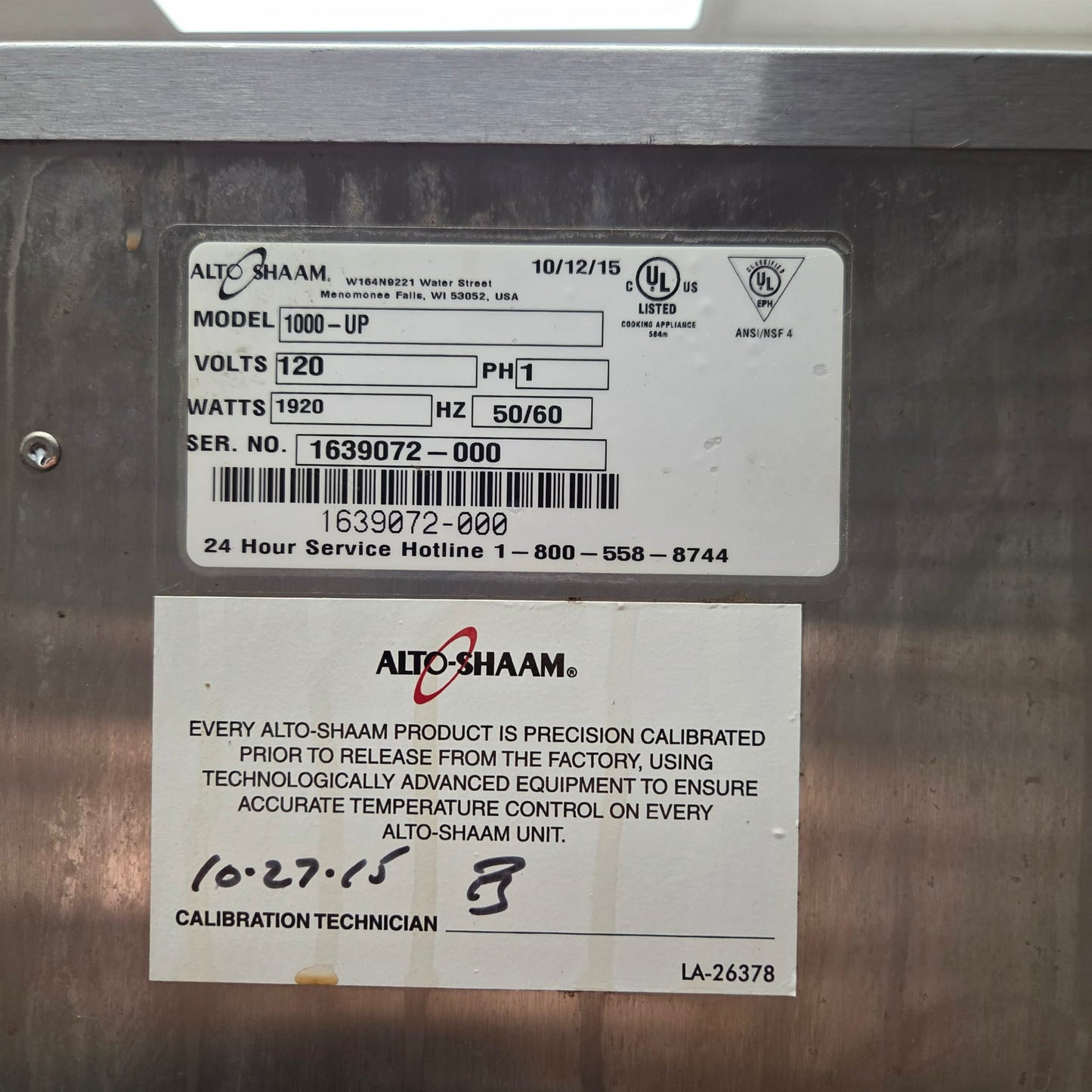 [USED] Alto-Shaam 1000-UP Halo Heat® Full Height Insulated Mobile Heated Cabinet