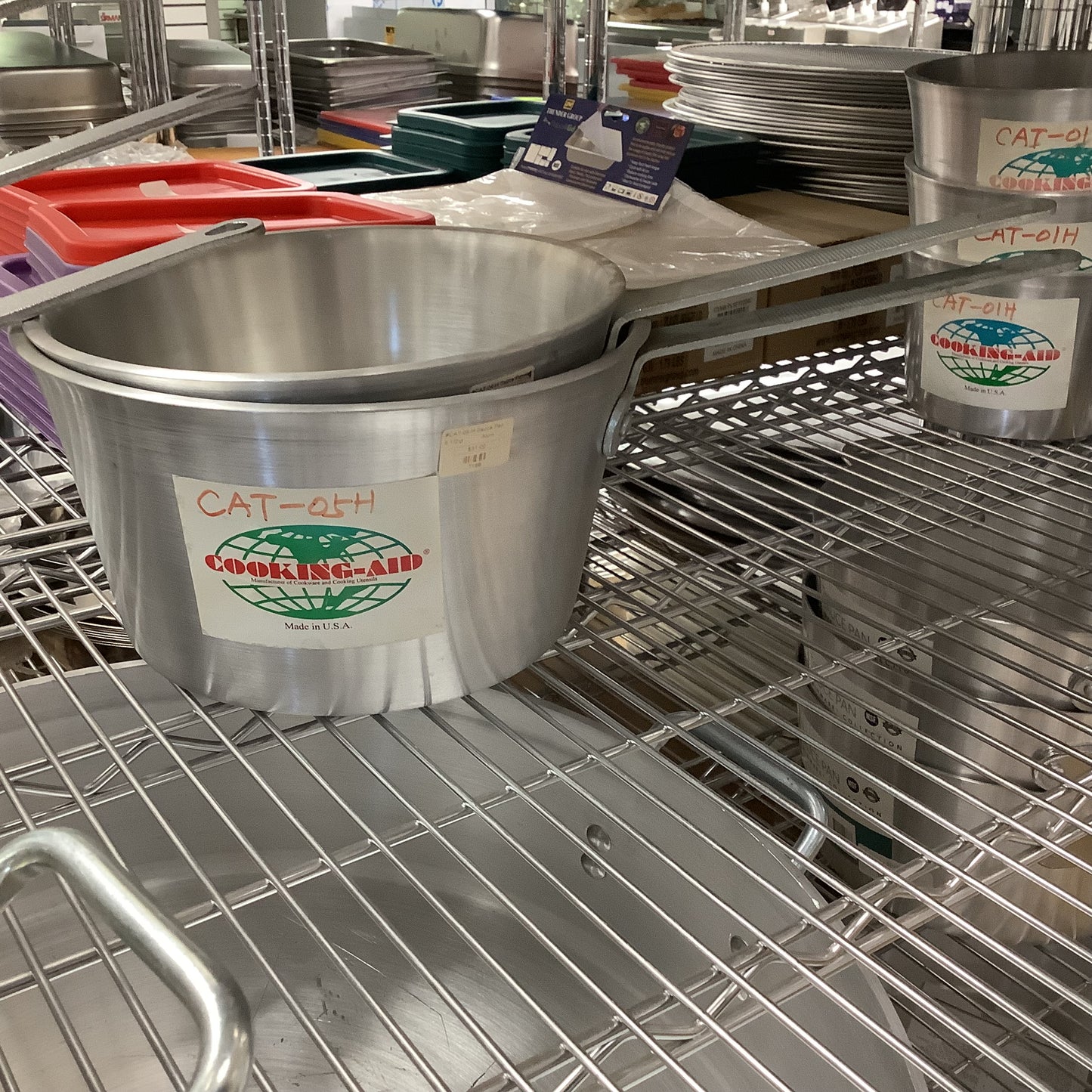 Cooking Aid 5 Qt. Aluminum Sauce Pot w/ Handle