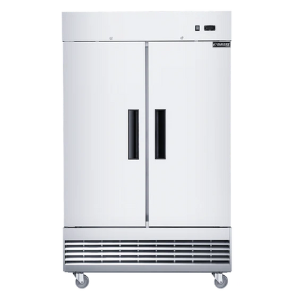 Dukers D47EF Compact 2-Door Commercial Freezer in Stainless Steel