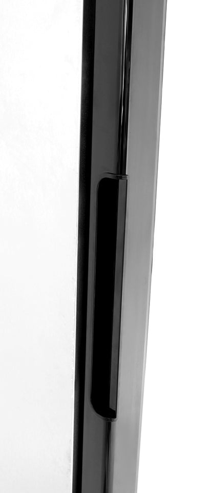 Atosa MCF8732GR 39" Two Section 2 Hinged Glass Door Black Steel Exterior Freezer Merchandiser