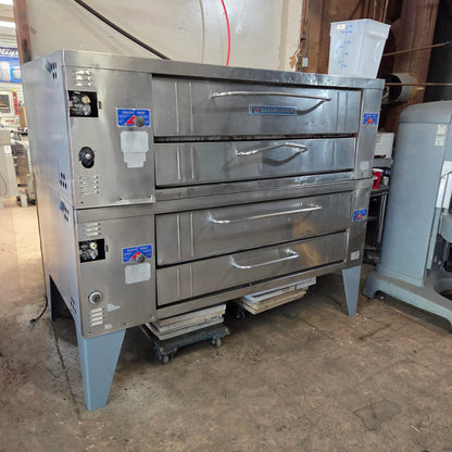 [USED] Bakers Pride Y-602 Natural Gas Double Deck Pizza Ovens