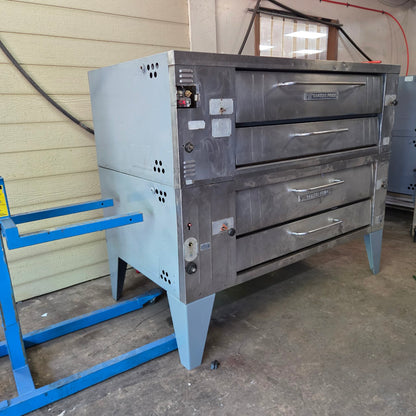 [USED] Bakers Pride Y-602 Natural Gas Double Deck Pizza Ovens