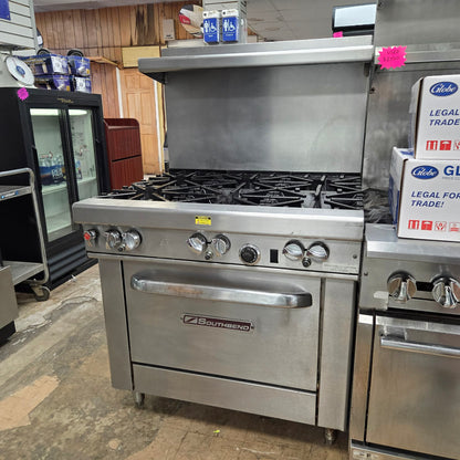 [USED] Southbend 4361D Heavy Duty 36" Natural Gas 6 Burner Range w/ Standard Oven