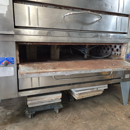 [USED] Bakers Pride Y-602 Natural Gas Double Deck Pizza Ovens