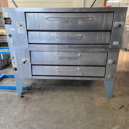 [USED] Bakers Pride Y-602 Natural Gas Double Deck Pizza Ovens