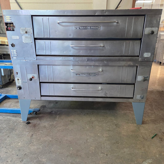 [USED] Bakers Pride Y-602 Natural Gas Double Deck Pizza Ovens