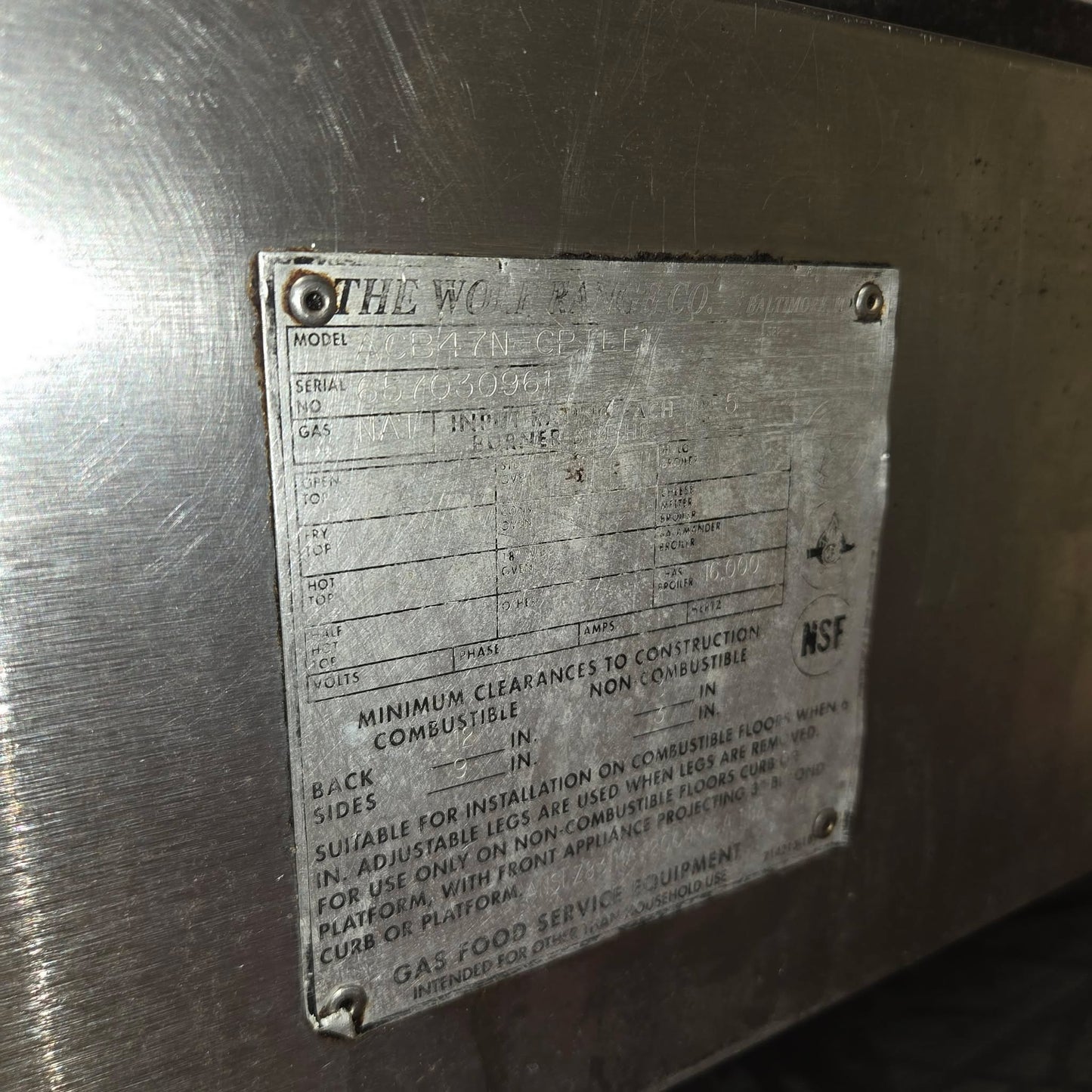 [USED] Wolf ACB47 47" Natural Gas Countertop Charbroiler
