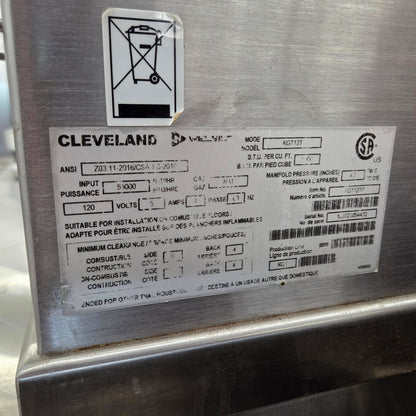 [USED] Cleveland KGT-12-T Natural Gas 12 Gallon Tilting 2/3 Steam Jacketed Tabletop Kettle