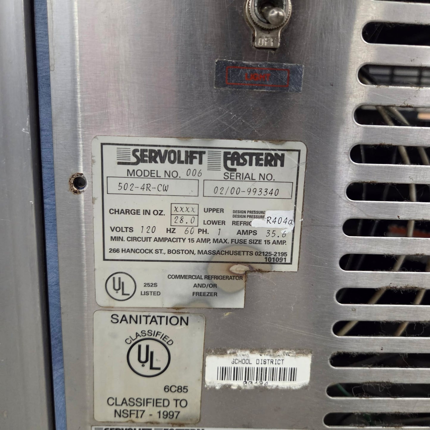 [USED] Custom 93" Serving Counter w/ Refrigerated Well & (2) Heated Wells