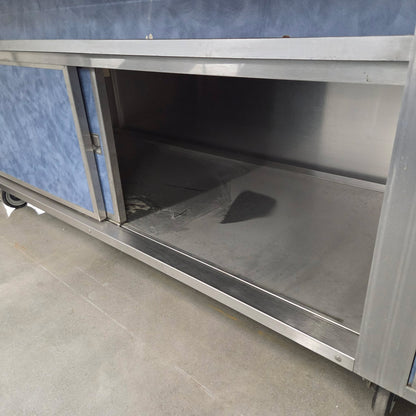 [USED] Custom 93" Serving Counter w/ Refrigerated Well & (2) Heated Wells