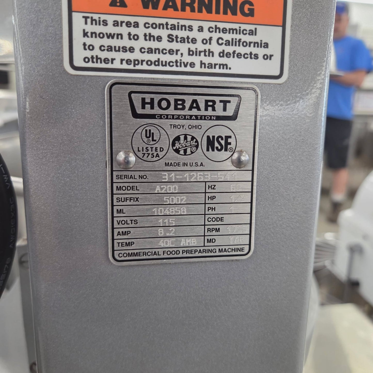 [USED] Hobart A200 20Qt Countertop Planetary Dough Mixer w/ Heavy Duty Stand - 115V