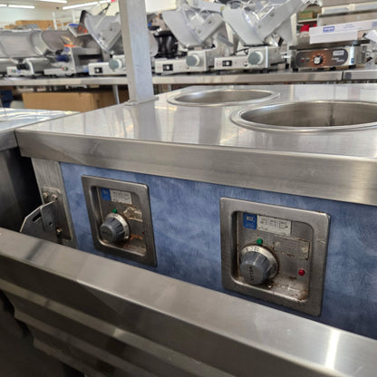 [USED] Custom 93" Serving Counter w/ Refrigerated Well & (2) Heated Wells