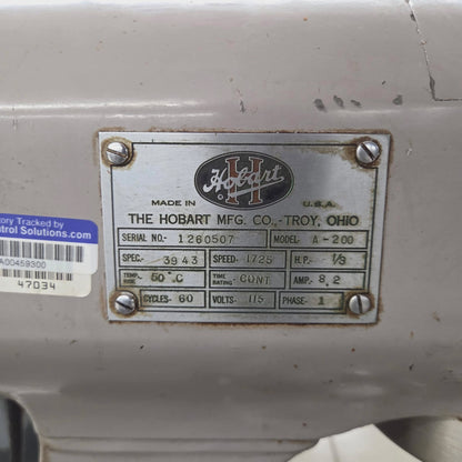 [USED] Hobart A200 20Qt Countertop Planetary Dough Mixer - 115V