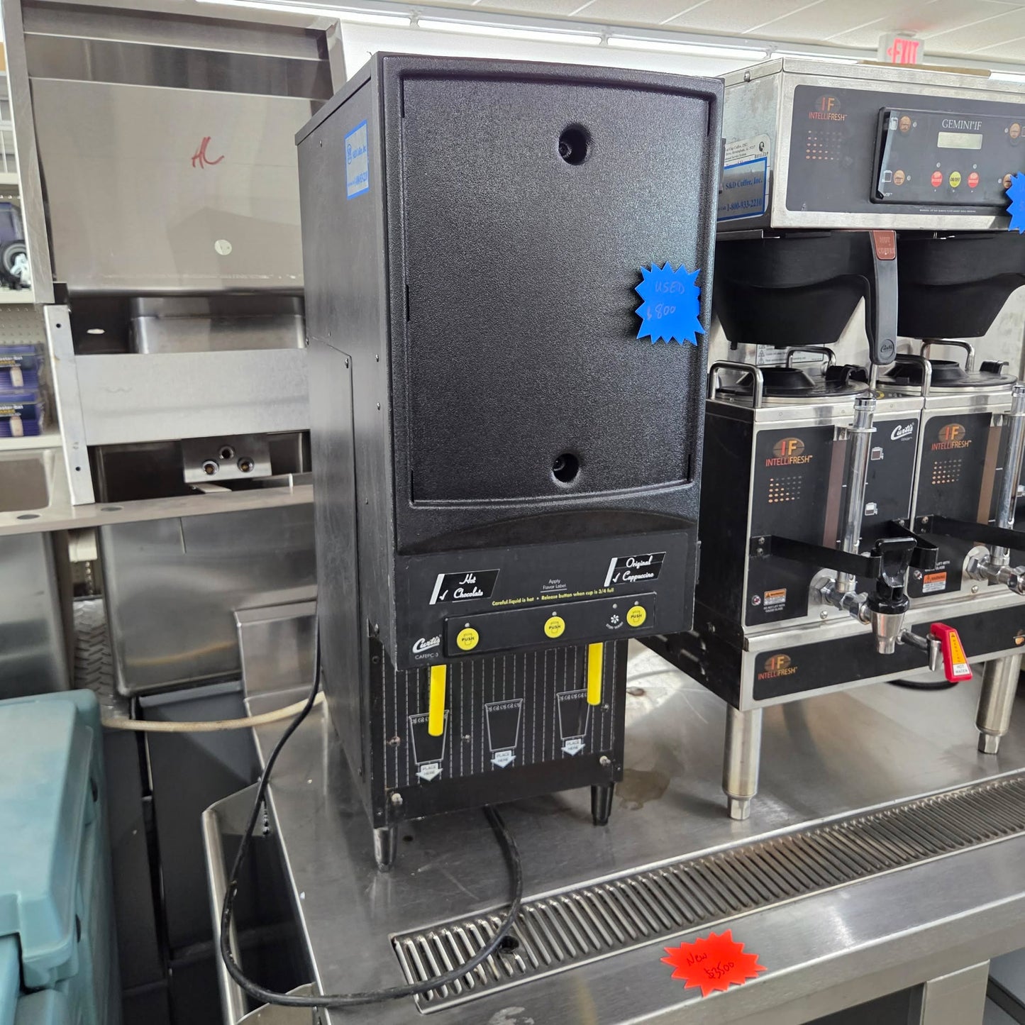 [USED] Curtis Cafe Series Primo PC3 Three Station Cappuccino Machine w/ (3) 4 lb. Hoppers