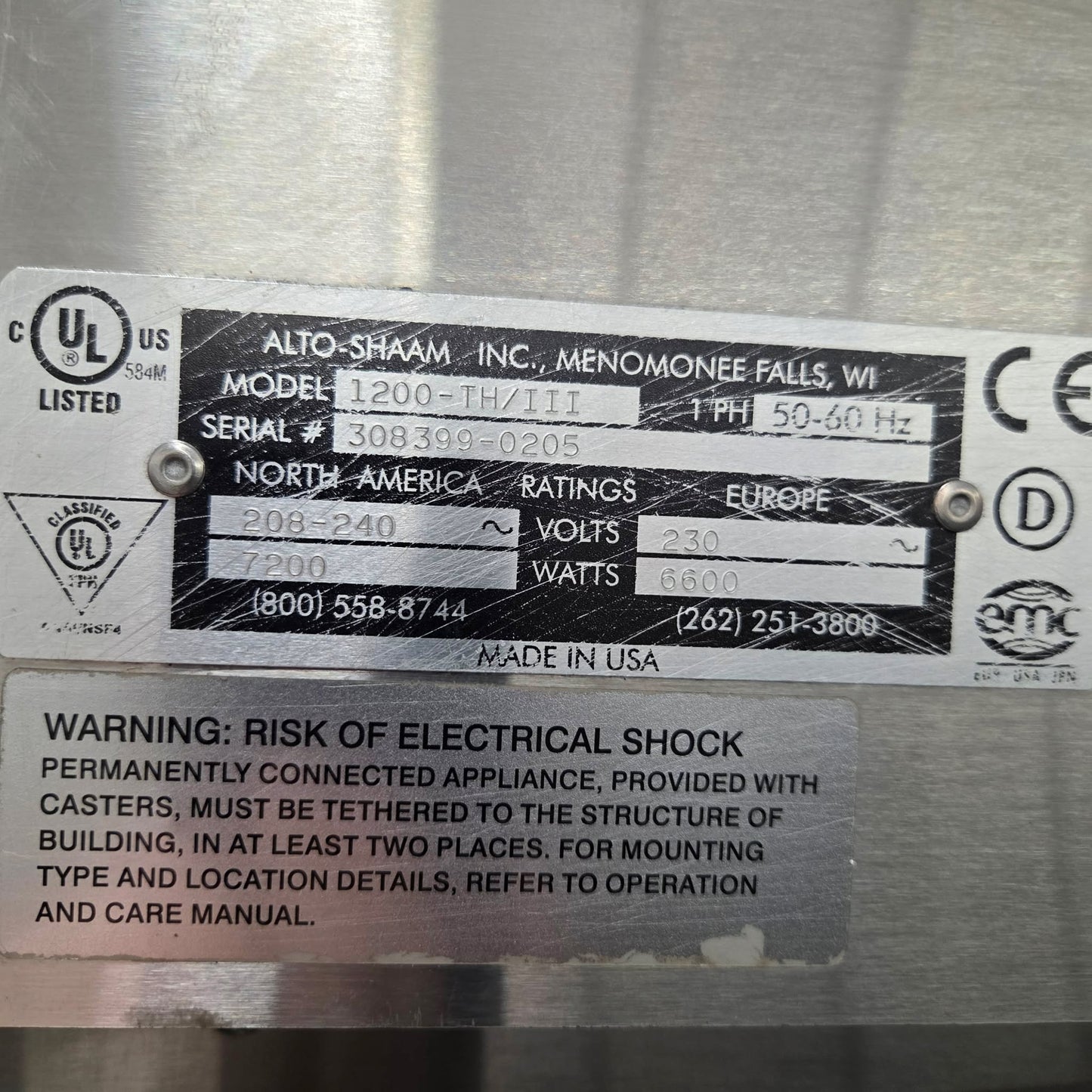 [USED] Alto-Shaam 1200-TH/III-QS Full-Size Cook and Hold Oven - 208-240v/1ph