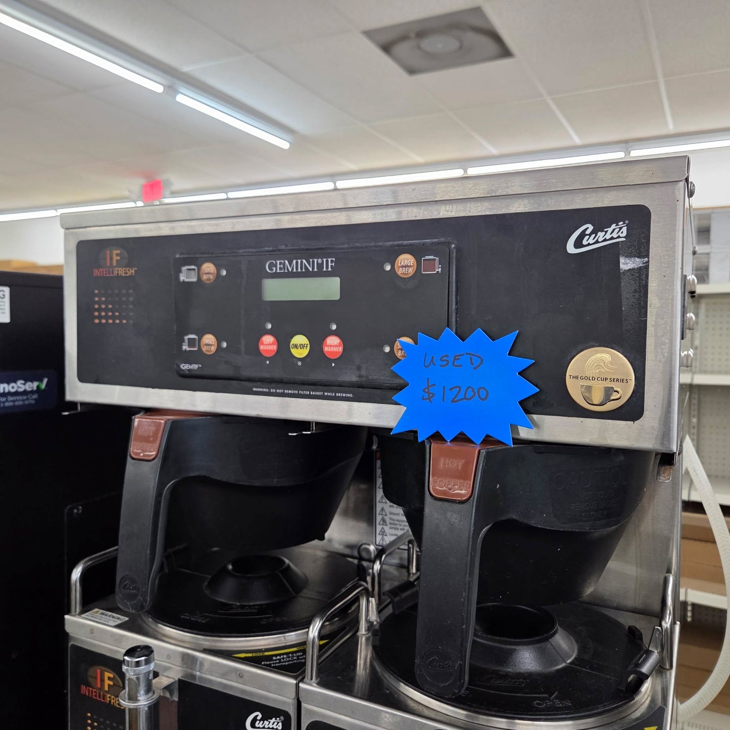 [USED] Curtis GEMTIF10A1000 (2) 1.5 Gallon Automatic Shuttle Coffee Brewer - 220v/1Ph