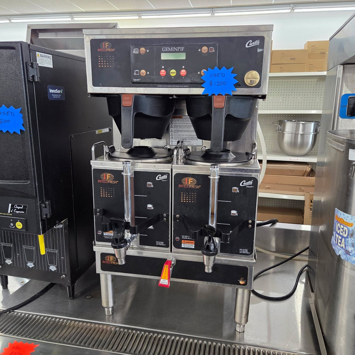 [USED] Curtis GEMTIF10A1000 (2) 1.5 Gallon Automatic Shuttle Coffee Brewer - 220v/1Ph