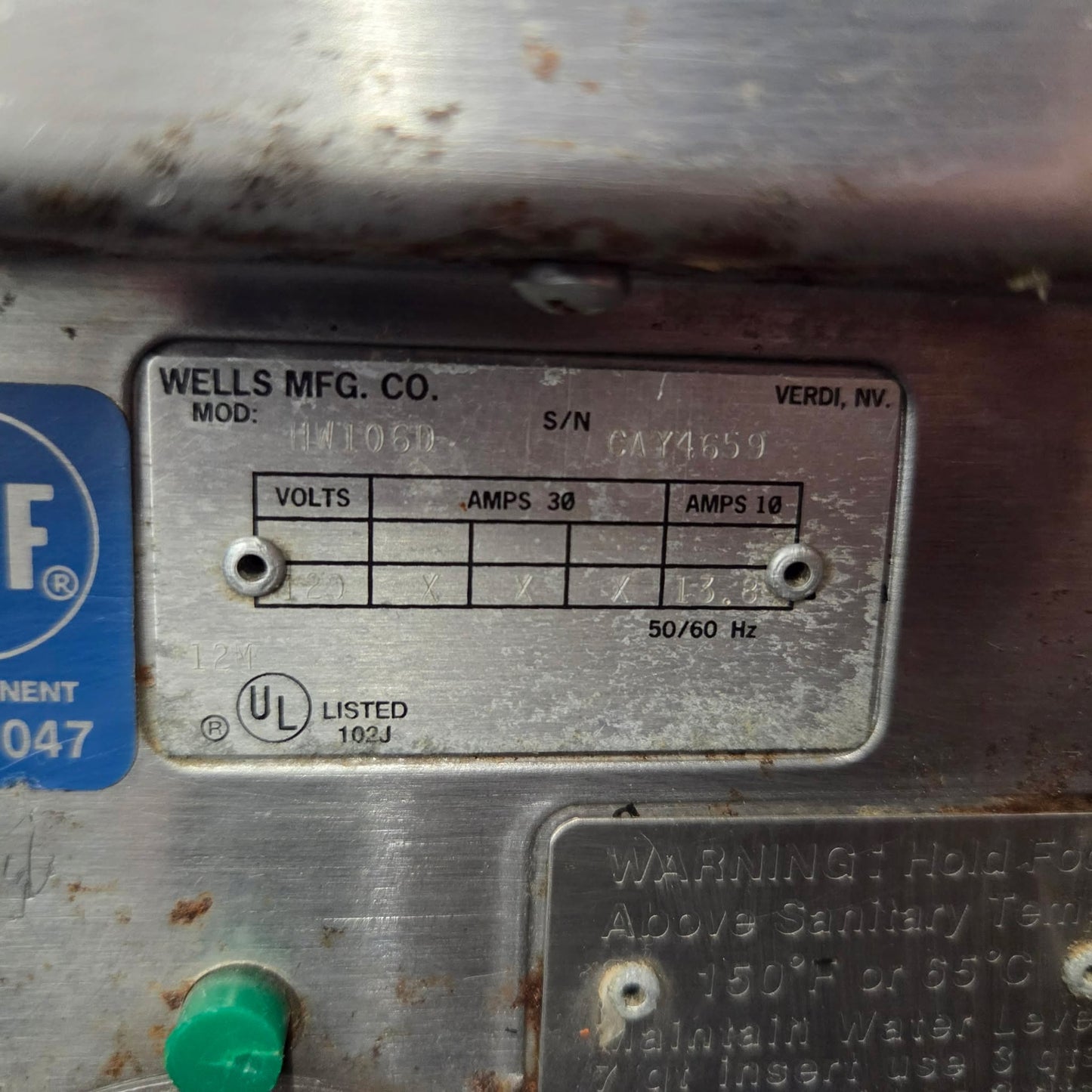 [USED] Custom 93" Serving Counter w/ Refrigerated Well & (2) Heated Wells