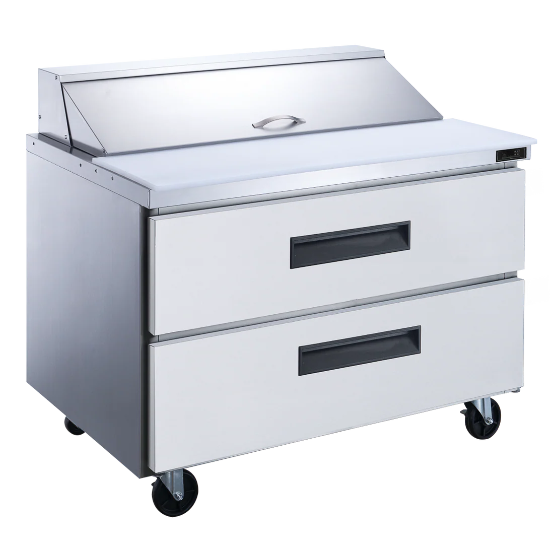 Dukers DSP36-15M-D2 36" 2-Drawer Megatop Commercial Food Prep Table Refrigerator in Stainless Steel