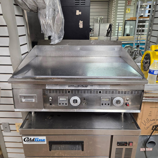 [USED] Keating 36X30FT 36" Miraclean Natural Gas Front Trough Griddle