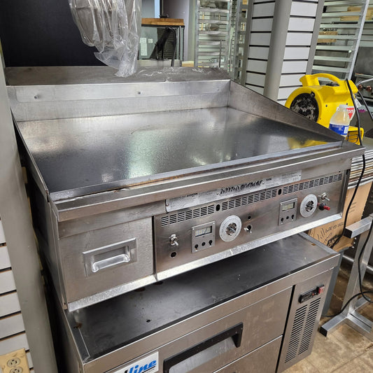 [USED] Keating 36X30FT 36" Miraclean Natural Gas Front Trough Griddle