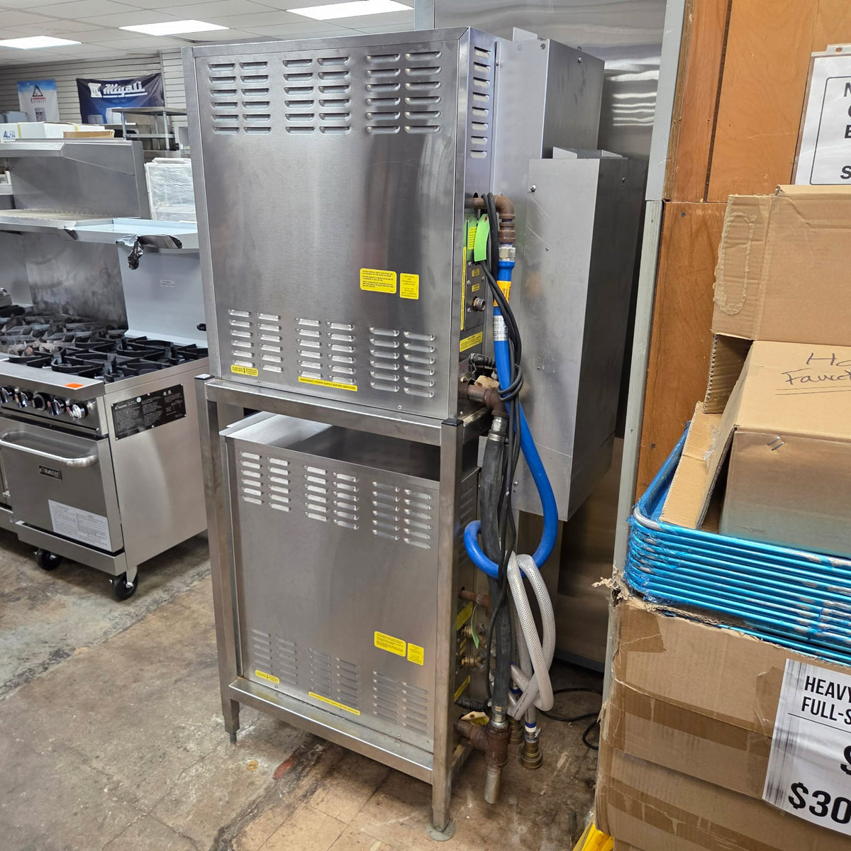 [USED] Cleveland 22CGT6 Double Natural Gas 6 Pan Convection Steamer