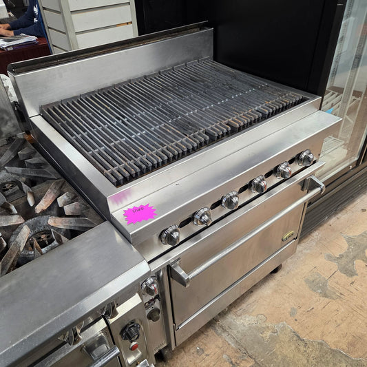[USED] Jade JBR-36B-36C 36" Heavy Duty Natural Gas Charbroiler w/ Convection Oven