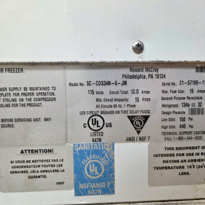 [USED] Howard McCray SC-CDS34N-6 72" Double-Duty Refrigerated Deli Case