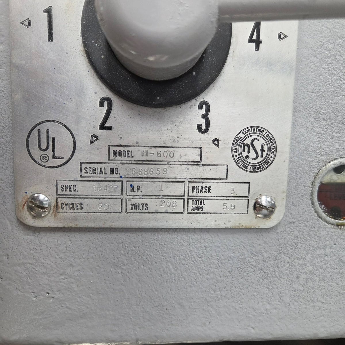 [USED] Hobart H-600 60 Qt. Planetary Dough Mixer - 208V/3Ph