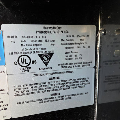 [USED] Howard-McCray SC-OS30E-3-B-LED 39" Horizontal Open Merchandiser Refrigerator