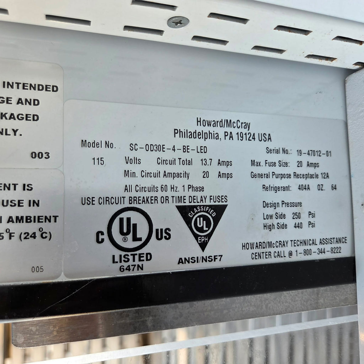 [USED] Howard McCray SC-OD30E-4-BE-LED 51" Vertical Open Air Merchandiser Refrigerator