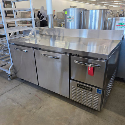 Continental FA68NBS 68" Worktop Freezer with Backsplash [OPEN-BOX]