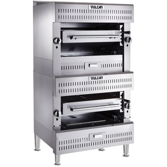 Vulcan VIB2 Double Deck Gas Upright Infrared / Ceramic Broiler