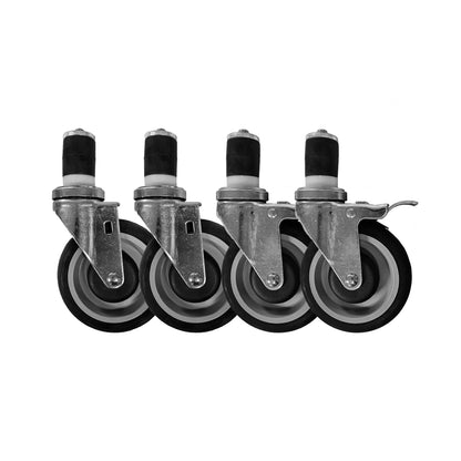 5" Worktable/Equipment Stand Swivel Stem Casters (Set of 4)