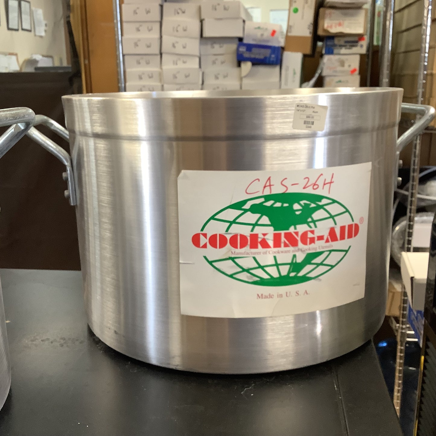 Cooking Aid 26 Qt. Aluminum Sauce Pot