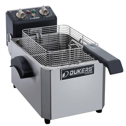 Dukers DCF7E 7lb Single Basket Electric Countertop Deep Fryer