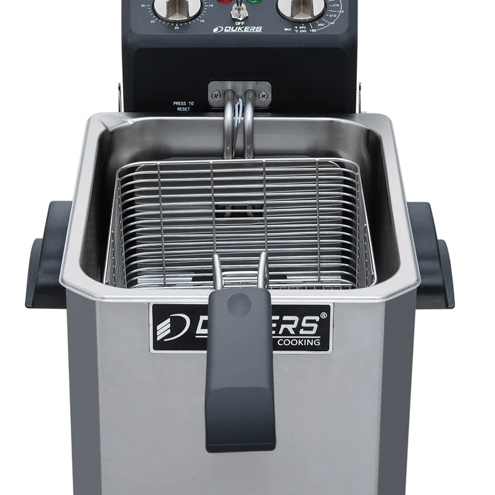 Dukers - DCF7ED, 14lb Two Basket Electric Countertop Deep Fryer
