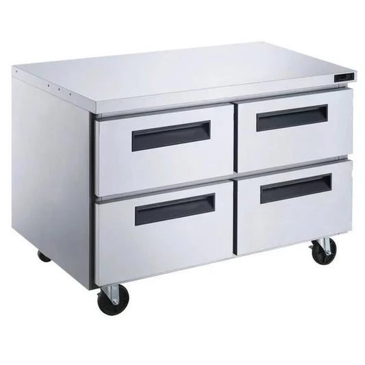 Dukers DUC48R-D4 48" 4-Drawer Undercounter Commercial Refrigerator in Stainless Steel