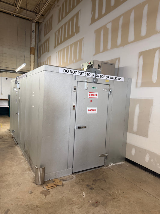 [USED] Imperial Brown Walk-In Combo Cooler/Freezer Box 15' x 7' - (40" x 7' Cooler/11' x 7' Freezer)