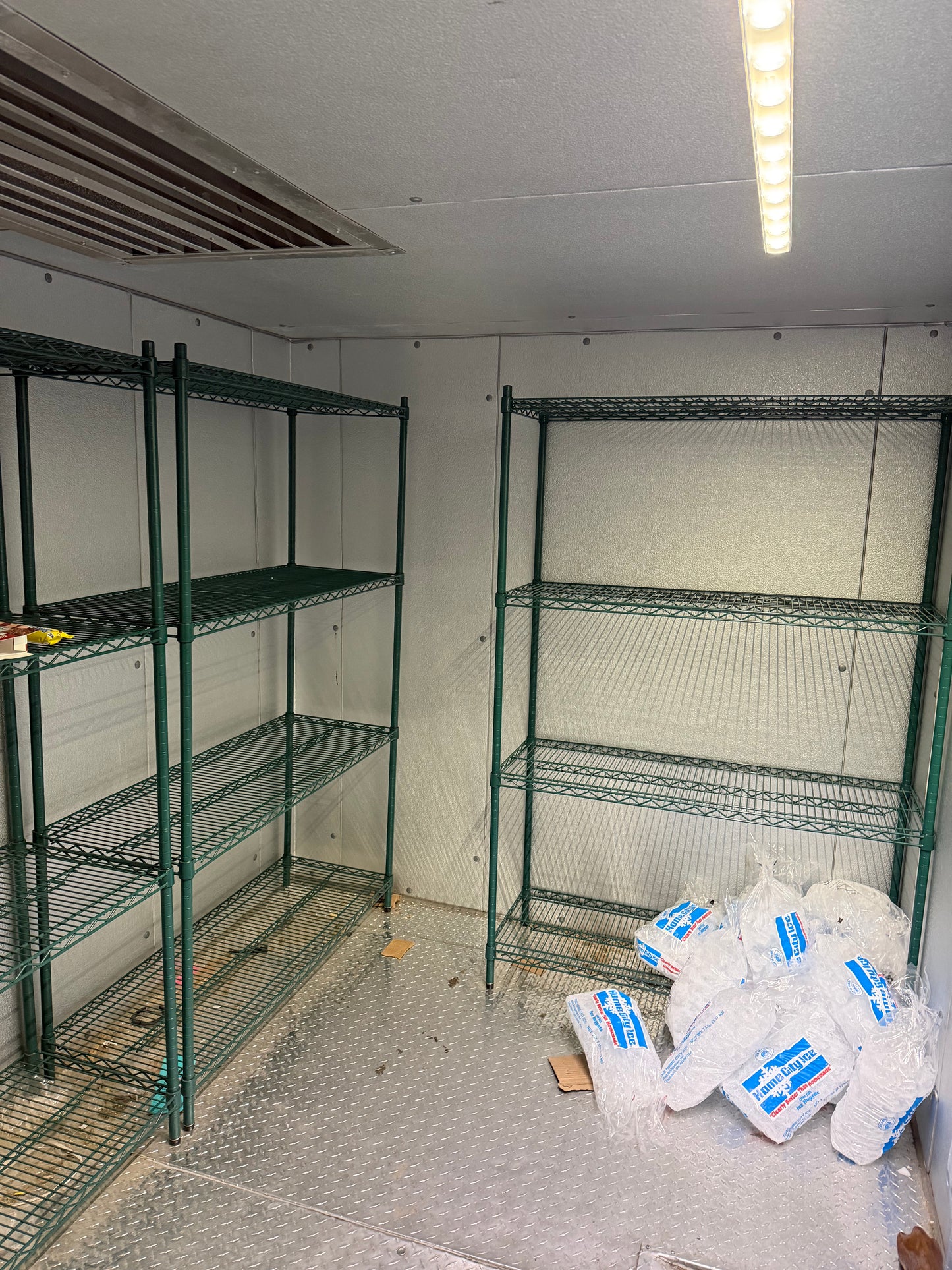 [USED] Imperial Brown Walk-In Combo Cooler/Freezer Box 15' x 7' - (40" x 7' Cooler/11' x 7' Freezer)
