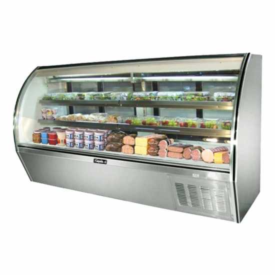 Leader ERHD94 94" Refrigerated Curved Glass High Deli Case