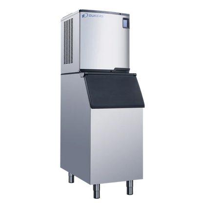 Dukers DIM500A Commercial Ice Machine with 352 lb Storage Bin – 496 lb Daily Production