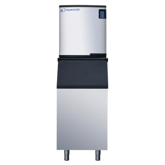 Dukers DIM500A Commercial Ice Machine with 352 lb Storage Bin – 496 lb Daily Production