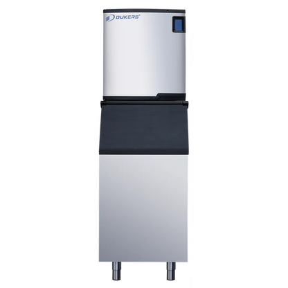 Dukers DIM500A Commercial Ice Machine with 352 lb Storage Bin – 496 lb Daily Production