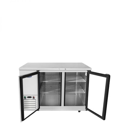 Atosa MBB48GGR 48" Two Glass Door Back Bar Cooler