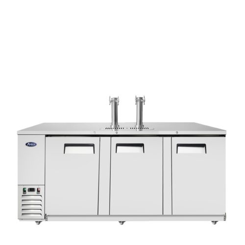 Atosa MKC90GR 89" Direct Draw 3-Section Keg Cooler with 2 Dual Faucet Towers