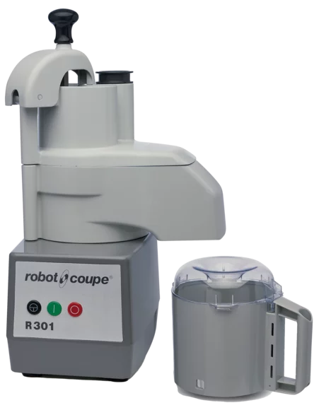 Robot Coupe R301 Combination Food Processor with 3.5 Qt. Gray Bowl, Continuous Feed & 2 Discs