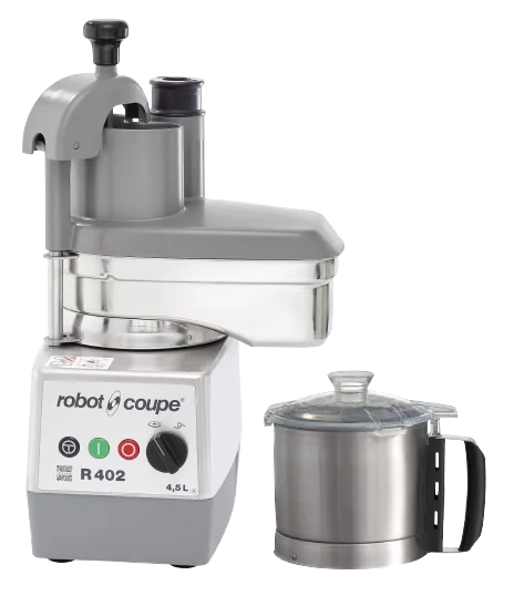 Robot Coupe R402 2-Speed Combination Food Processor with 4.5 Qt. Stainless Steel Bowl, Continuous Feed & 2 Discs