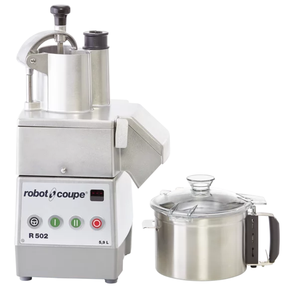 Robot Coupe R502 2-Speed Combination Food Processor with 6 Qt. Stainless Steel Bowl, Continuous Feed & 2 Discs